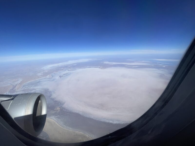 飛行機から見たエーア湖